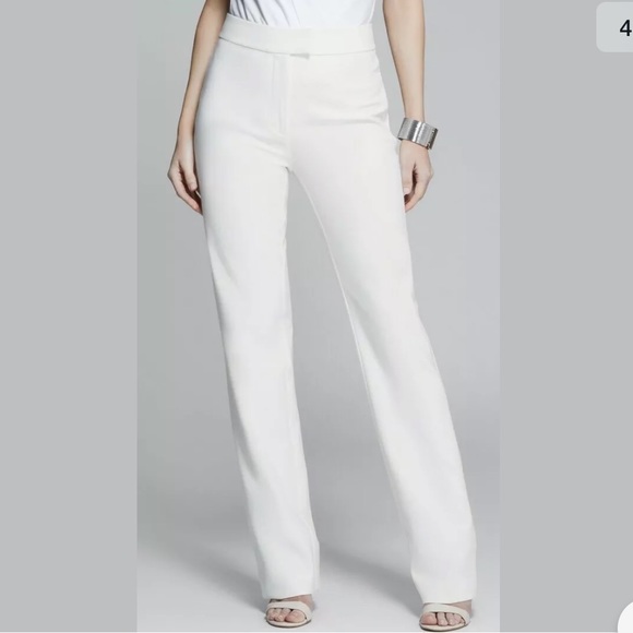 New Guess By Marciano Taryn High Rise White Suiting Dressy Pant XS - Picture 3 of 11